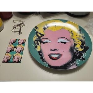 Marilyn Monroe 1998 ANDY WARHOL Block China Limited Edition Blue Plate #2688